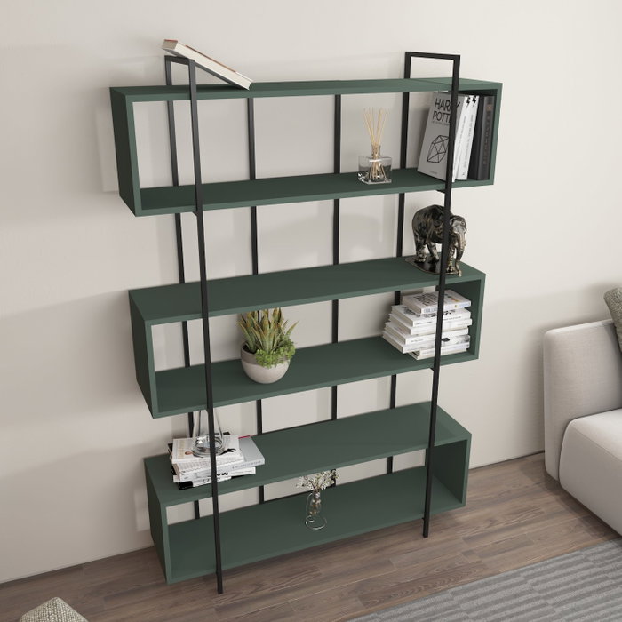 Hanah Home Estantería Verde y Negro Hanah Home Estantería Verde y Negro